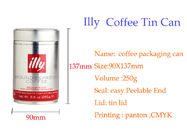 Coffee Tin Can Size 100G Capacity Coffee Storage Round Cans with Tin Screw Cap for Packaging Powder