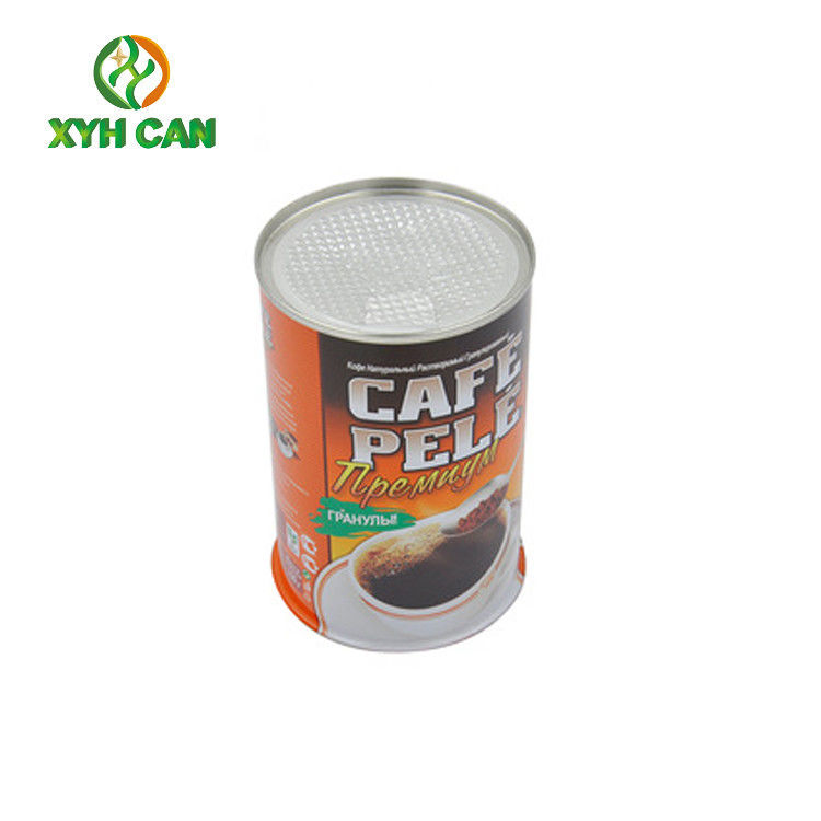 Coffee Tin Can with Unique Design Tin Containers for Instant Coffee Powder