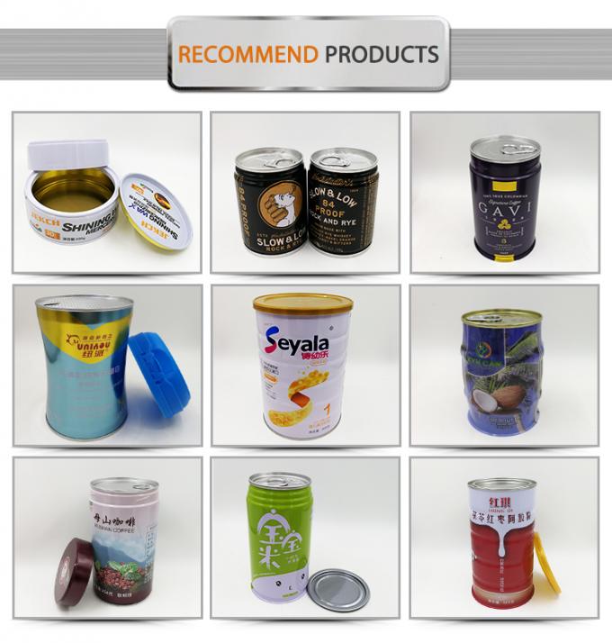 O armazenamento habilitado decorativo Tin Cans Empty Coffee Tin de FDA da categoria da segurança alimentar pode